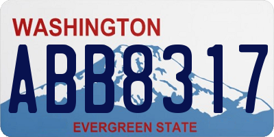 WA license plate ABB8317