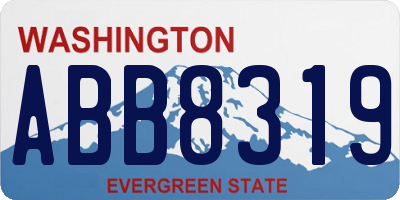 WA license plate ABB8319