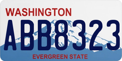 WA license plate ABB8323