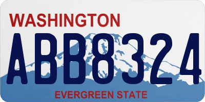 WA license plate ABB8324