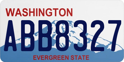 WA license plate ABB8327