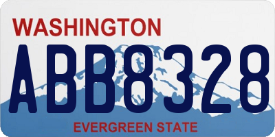 WA license plate ABB8328