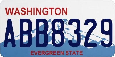 WA license plate ABB8329