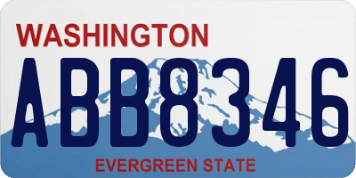 WA license plate ABB8346