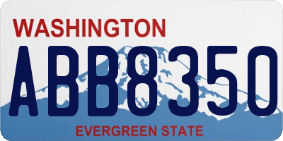 WA license plate ABB8350