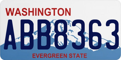 WA license plate ABB8363