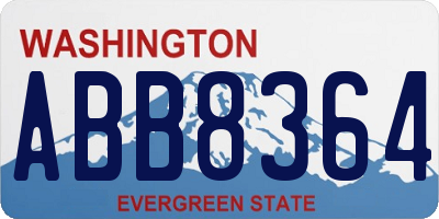 WA license plate ABB8364