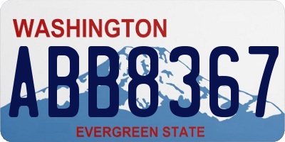 WA license plate ABB8367