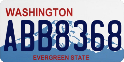 WA license plate ABB8368