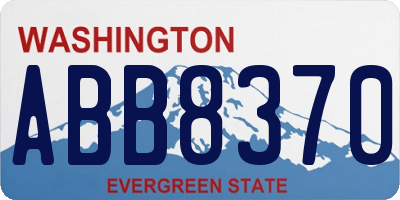 WA license plate ABB8370