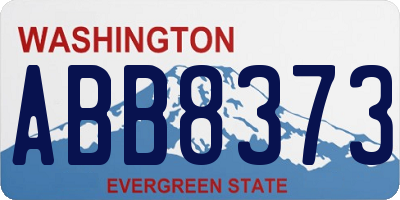 WA license plate ABB8373