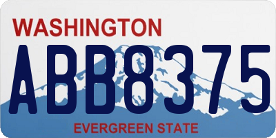 WA license plate ABB8375
