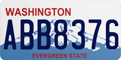 WA license plate ABB8376