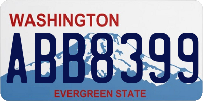 WA license plate ABB8399