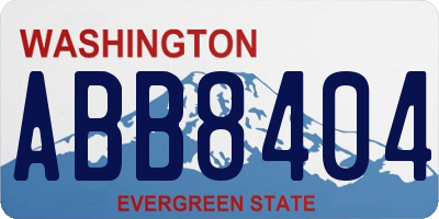 WA license plate ABB8404