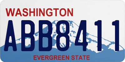 WA license plate ABB8411