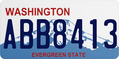 WA license plate ABB8413