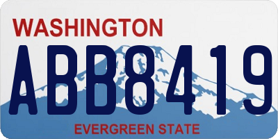 WA license plate ABB8419