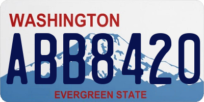 WA license plate ABB8420