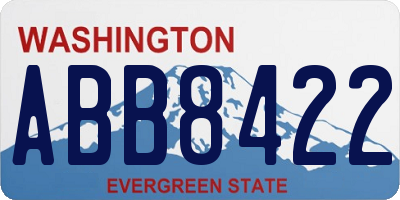 WA license plate ABB8422