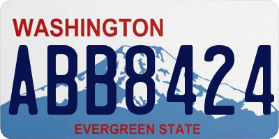WA license plate ABB8424