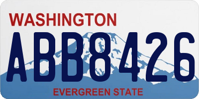 WA license plate ABB8426