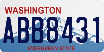 WA license plate ABB8431