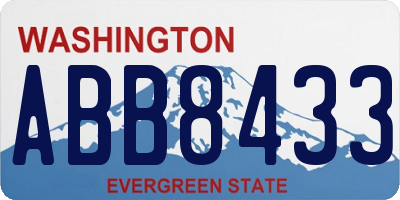 WA license plate ABB8433