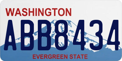 WA license plate ABB8434