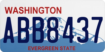 WA license plate ABB8437