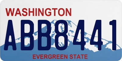 WA license plate ABB8441