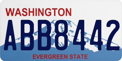 WA license plate ABB8442