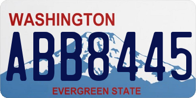 WA license plate ABB8445
