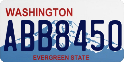 WA license plate ABB8450