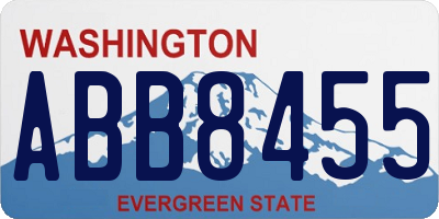 WA license plate ABB8455
