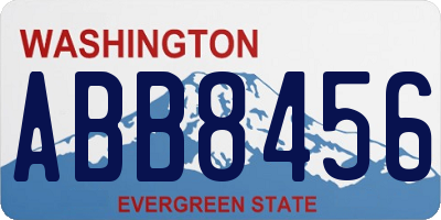 WA license plate ABB8456