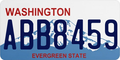 WA license plate ABB8459