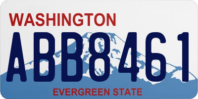 WA license plate ABB8461