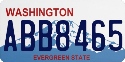 WA license plate ABB8465