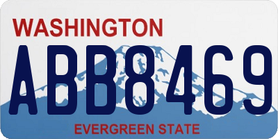 WA license plate ABB8469