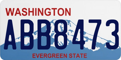 WA license plate ABB8473