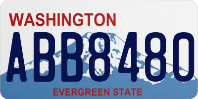 WA license plate ABB8480