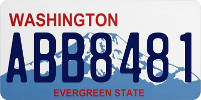 WA license plate ABB8481
