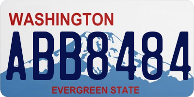 WA license plate ABB8484