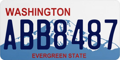 WA license plate ABB8487