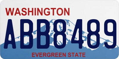 WA license plate ABB8489