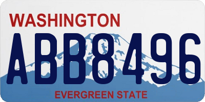 WA license plate ABB8496