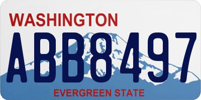 WA license plate ABB8497