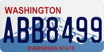 WA license plate ABB8499