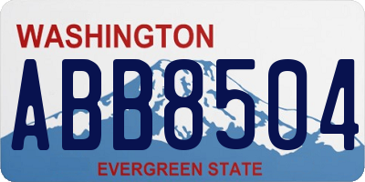 WA license plate ABB8504